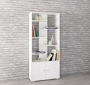 Стеллаж Ромео-4 (Белый древесные поры)