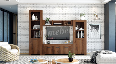 Полка навесная Квадро-40 (Дуб Делано темный)