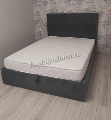 Кровать Твист 1.4 с подъемным механизмом (Микровелюр/Серый)