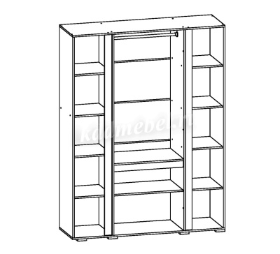 Шкаф распашной  Сура-2 1.5 (Белый/Дуб сонома)
