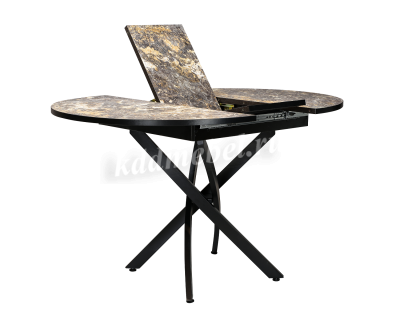 Стол обеденный раскладной Норд-4 (Опора Черный муар/Столешница Фотопечать S-249)