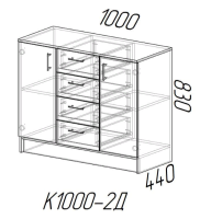 Комод К1000 2Д схема