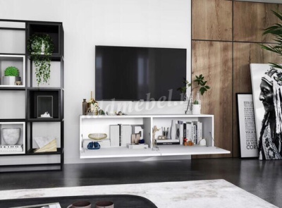 Тумба под ТВ Подвесная 1.8 (Белый)