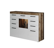 Комод Бастон (Дуб делано/Белый гладкий)