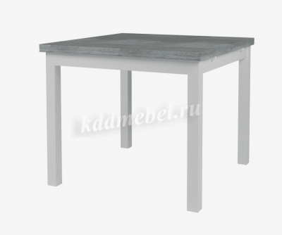 Обеденный стол раздвижной (Белый/Бетон)