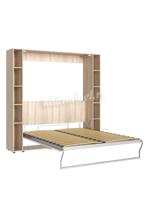 Комплект кровать-шкаф Трансформер ПЛЮС 1600*2000 (Дуб сонома светлый/Белый)