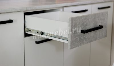 Кухня Модена 1.6 (80) (Белый/Ателье светлый)