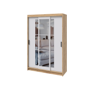 Шкаф-купе Бруно 2 Дуб Вотан Белый 