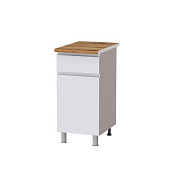 Шкаф нижний П4Р1 кухня Плейона без столешницы (Белый)