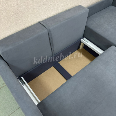Диван угловой Монако-3 ДУ (Магнетика 34/Темно-серый) 