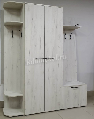 Шкаф торцевой с крючками Италия (Крафт белый)