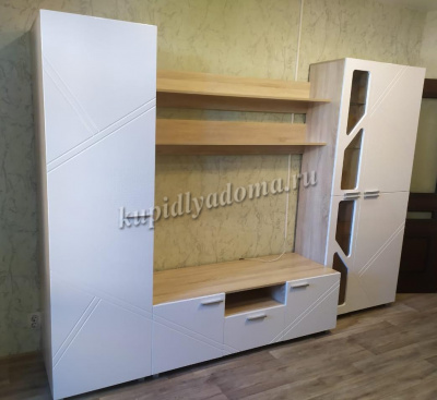 Гостиная Верона Люкс (Дуб сонома/Белый)