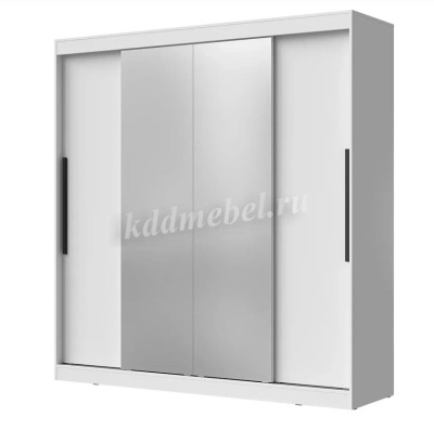 Шкаф-купе Лето-4 2.0 с зеркалом (Белый)
