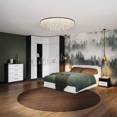 Шкаф 2д Чикаго  (Антрацит/Белый)