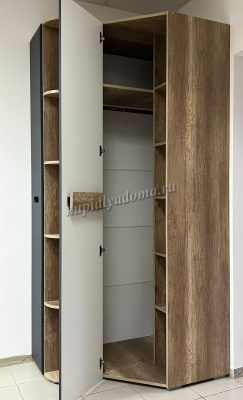 Шкаф угловой Наоми ШК-21 (Дуб каньон/Графит) 