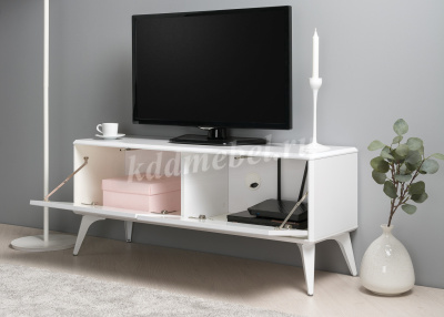 Тумба под ТВ Спейс 13.269 (Белый премиум/Белый глянец)