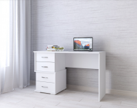 Стол письменный Сити-2 Белый древесные поры