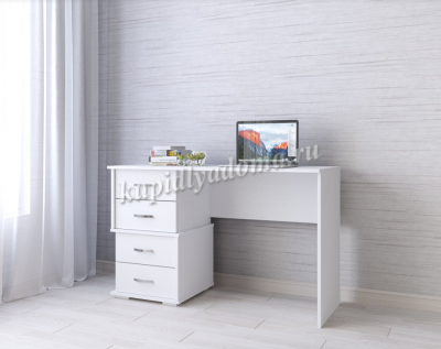 Стол письменный Сити-2 (Белый древесные поры)