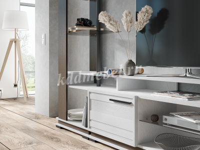 Тумба ТВ Модена МТ-1 (Ясень анкор светлый/Венге)