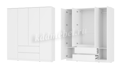 Шкаф Симпл 4-х створчатый ШК-13 (Белый) 