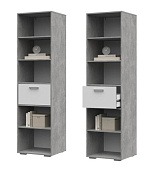 Пенал Денвер открытый ПН-02 (Ателье светлое/Белый)