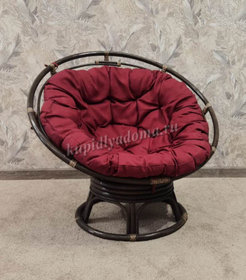 Кресло Papasan Swivel (Ротанг №6, ткань Matador 04)