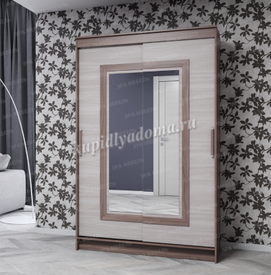 Шкаф-купе Элегант-5 (Ясень шимо темный/Ясень шимо светлый)