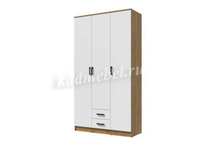Шкаф Трио без зеркал (Дуб Вотан/Белый)