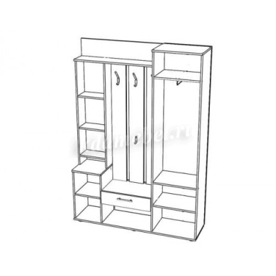 Прихожая Визит (Ясень шимо темный/Ясень шимо светлый)