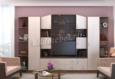 Шкаф бельевой Макарена ШК-301 (Ясень шимо темный/Ясень шимо светлый)