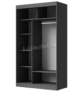 Шкаф-купе с зеркалом Лето-2 1.2 (Графит)