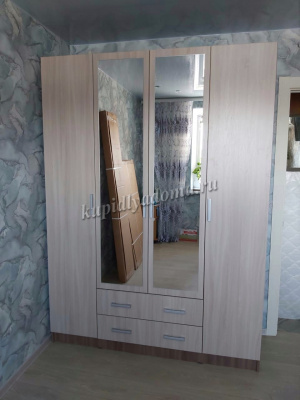 Шкаф распашной Квадро (Ясень шимо темный/Ясень шимо светлый)