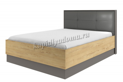 Кровать-73 1.6 Бруно с подъёмным механизмом (Дуб Вотан/Серый Графит)