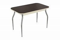 Стол обеденный Премьер подстолье изогнутое (Шоколад/Белфорт)