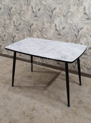 Стол обеденный пластик Solo (Тасос 109 срез камня/Ноги черные)