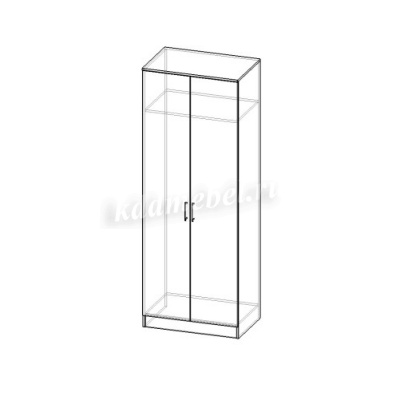 Шкаф распашной Нарус 2-х створчатый без зеркала (Дуб сонома/Белый) 