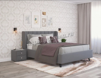 Кровать Виола 1.6 с подъемным механизмом (Рогожка/Серый)