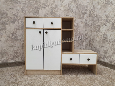 Обувница Комфорт-1 (Дуб сонома/Белый)