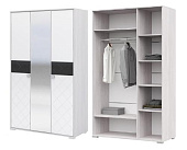 Шкаф распашной Сальма 3-х створчатый ШК-023 (Анкор светлый/Белый глянец)