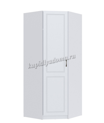 Шкаф угловой Апполия спальня (Белый/Белый дуб)