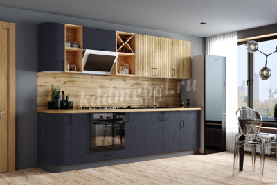 Фасад для посудомоечной машины кухня Кантри 45ПМ (Бетон темный)