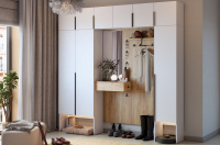 Прихожая Мебельсон 0011 дуб крафт золотой белое дерево