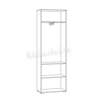 Шкаф для одежды Октава 13.338 (Белый шагрень/Дуб крафт золотой)