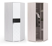 Шкаф угловой Сальма ШУ-021 (Анкор светлый/Белый глянец)