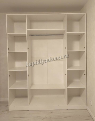 Шкаф 4-х створчатый Копенгаген (Белый/Серый графит)