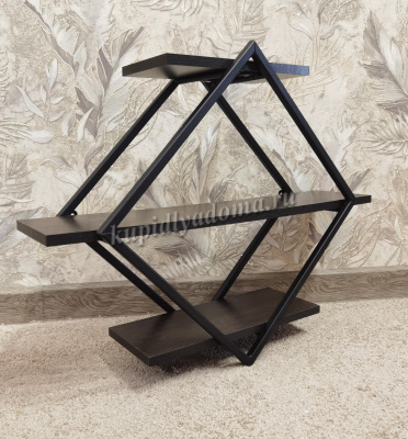 Полка Ель-09 (Венге/Металл Черный)