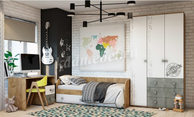 Стол письменный Тренд ПС-2 (Крафт/Белый)