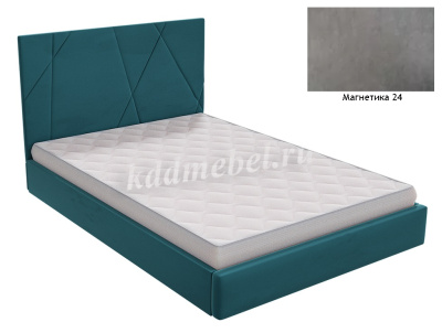 Кровать Агата 1.6 с ортопедическим основанием (Магнетика 24/Светло-серый)