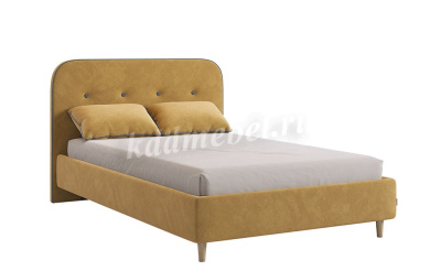 Кровать Лео 1.2 с ортопедическим основанием (Нежно-розовый/Графит велюр)