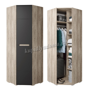 Шкаф угловой Наоми ШК-21 (Дуб каньон/Графит) 